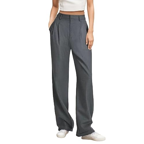 Pantalon de loisirs coupe droite en maille fluide haut de gamme