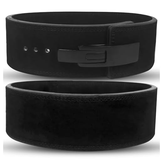 RAD Weight Lifting Belt Powerlifting Men & Women, Weightlifting 10 mm Lever Belt (Jet Black, Large)