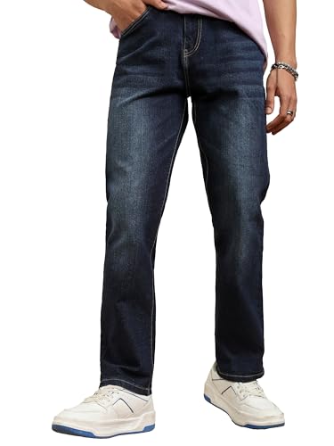 Image of Highlander Men's Straight Fit Jeans | Stretchable | Everyday Comfort & Style| Jeans for Man