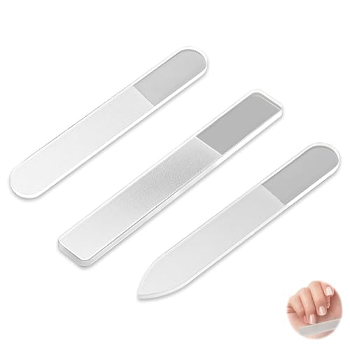 3 Stück Glasnagelfeilen, Kristall Glasnagelfeile Nagelfeile Glas Nagelfeilen aus Nano-Glas Nano Crystal Nagelfeilen Professionelle Salon Maniküre Tools Kit mit Etui für Acryl und Naturnägel 3 Stück Glasnagelfeilen, Kristall Glasnagelfeile Nagelfeile Glas Nagelfeilen aus Nano-Glas Nano Crystal Nagelfeilen Professionelle Salon Maniküre Tools Kit mit Etui für Acryl und Naturnägel