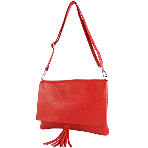Pochette en cuir ital. T241 modamoda de sac à bandoulière medium
