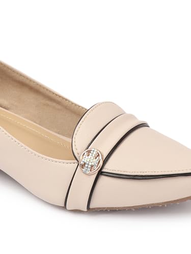 Image of Carlton London Women Comfortable Block Heel Pointed Toe Fashion Pump Shoes for Daily use, Office use, Casual use