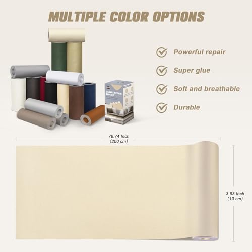 OAZ Flicken Selbstklebend Stoff, 10 x 200 cm Leinwand Selbstklebender Stoff, Grau, Wasserdichtes Leinwand Flicken Selbstklebend für Sofa Zelt Möbel Autositz Liege