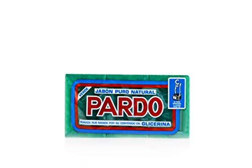 Pardo pastilla de Jabón Natural especial para lavar - Verde - Paquete de 3 x 250 gr - Total: 750 gr