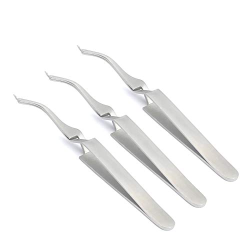 AAProTools 3× Dental Buccal Tube De Bonding Tweezers 5.5" Bracket Placement Reverse Action Narrow End Forcep Pliers Orthodontics Instruments