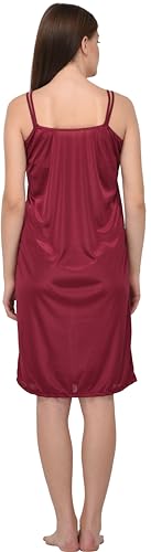 Image of You Forever Women Sexy Satin Striped Solid Above Knee Length Nighty, Loungewear, Nightwear, Sleepwear, Home Wear Short Nighty for Women Pack of 2