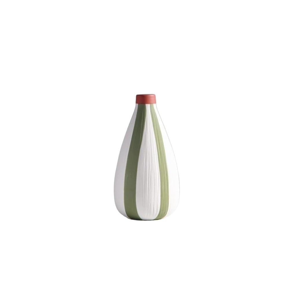 flower vase Simple Colorful Striped Ceramic Vase Arrangement Living Room Home Decoration Flower Ware