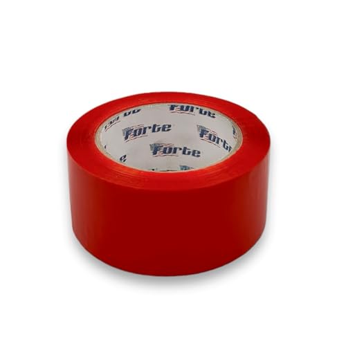 AVG Packaging Supplies Color Packing Tape (3” x 110 Yds. / Roll), 2Mil - Carton Sealing Tape, Boxing Tape, Acrylic Tape for Business & Shipping - 12 Rolls (Red)