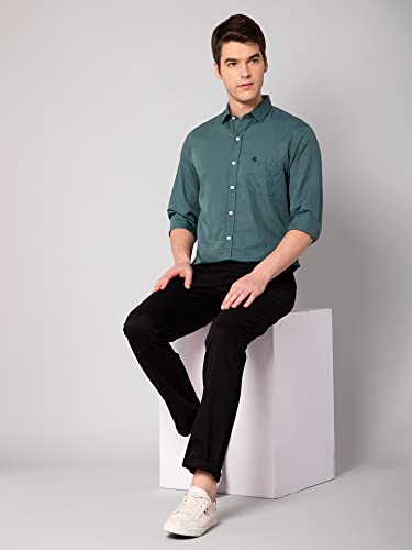 Image of Cantabil Men Cotton Blend Solid Full Sleeve Casual Shirt (P MSHC00623)