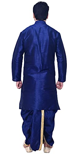 Image of Om Shubh Mangalam Men's Dupion Silk Fancy Dhoti Kurta Set