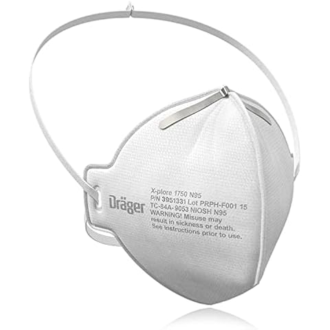 Dräger X-plore 1750 C N95 respirator mask made in the US | 20 NIOSH-approved respirators, universal fit Cover
