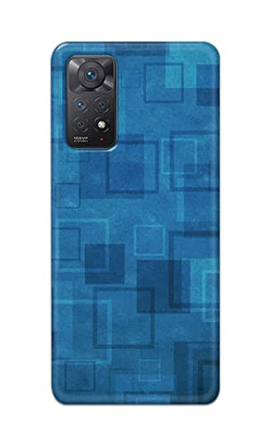 Image of Printed Hard Back Cover Case for Mi Redmi Note 11 Pro+ Plus 5G Back Cover (Plain Azure Blue) -1302