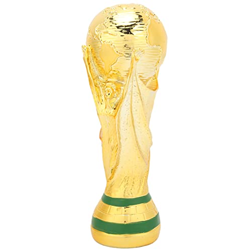 Trophée de réplique de la coupe du monde 2022, trophée de champion de football en résine hautement simulée ornementale pour les fans, solide pour la décoration de la maison(27 cm   10,6 pouces)