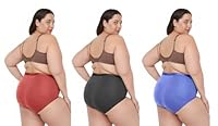 Eloctate Plus Size Panties for Women/Pack of 3 / Multicolor (9XL)