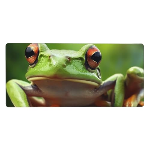 Grand tapis de bureau grenouilles amusantes qui égaye votre espace informatique à la maison.