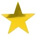 Beistle 55840-GD 24-Piece Foil Star Cutouts, 15-Inch