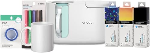 Cricut Mug Press Starter-Paket | Mug Press & Materialien Tumbler Heat Press für Becher, Tassen, Kaffeetassen, Trinkflaschen und Taschen - Transferpresse für personalisierte Sublimation