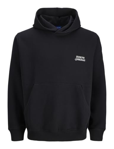 JACK & JONES Sweat Hood Jorgrand Midtown Sudadera con Capucha, Negro, S para Hombre
