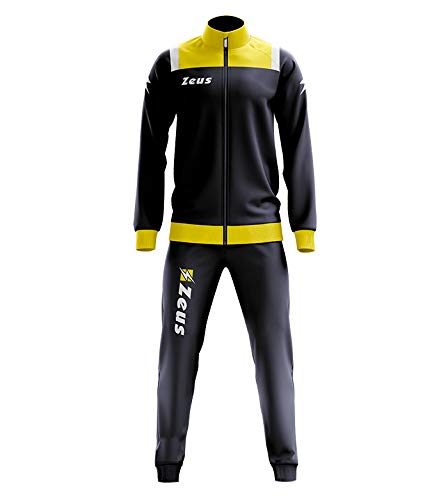 Jogging grande taille homme Zeus ensemble de sport bleu marine et jaune