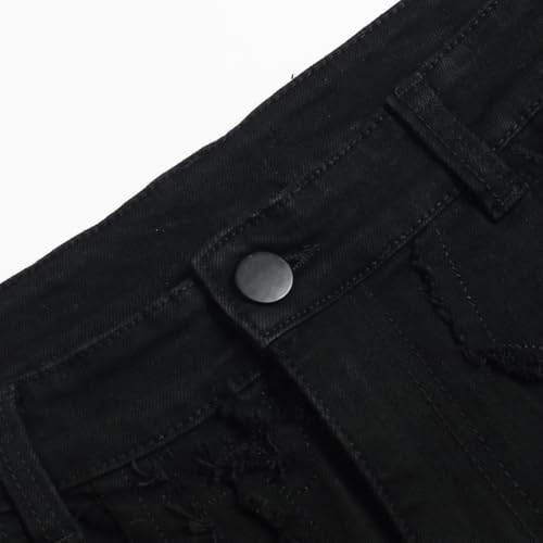 Men’s Jeans Baggy Ripped Patches Jean Distressed Denim Pants Destroyed Denim Jeans Streetwear3