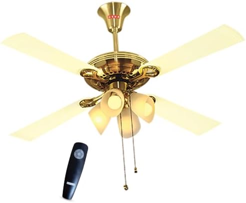 USHA Fontana Lotus 1230mm Ceiling Fan with Decorative Lights | 100% Copper Motor | High Air Speed and Delivery | 2 Year Warranty | (Gold Ivory) Pack of 1