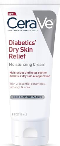 CeraVe Diabetics Dry Skin Moisturizing Cream, Urea Face & Body Lotion, 8oz