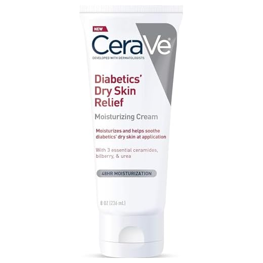 CeraVe Moisturizing Cream for Diabetics’ Dry Skin | Urea Cream with Bilberry for Face and Body | Fragrance Free & Paraben Free | 8 Ounce