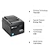 Star Micronics TSP143IIIU (TSP100III USB) Thermal POS Receipt Printer, Charcoal Grey - Mfi-USB Connectivity - 203 dpi, Monochrome, Auto-Cutter, Internal Power Supply - YKGAV