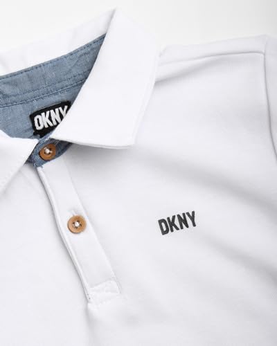 Image of DKNY Toddler Boys Short Sets - 2 Piece Boys Short Sleeve Polo Shirt and Lightweight Boy Shorts for Toddler and Little Boy