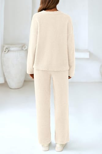 PRETTYGARDEN Lounge Sets for Women Two Piece Sweaters Pajama Set Fall Fashion 2025 Loungewear Outfits Matching Winter Clothes