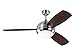 Monte Carlo 3DIR52BSD-V1 Discus Trio Outdoor Ceiling Fan with Advanced LED Light and Hand Remote Control, 3 Plywood, 52-Inch, Brushed Steel-American Walnut/Silver Blades