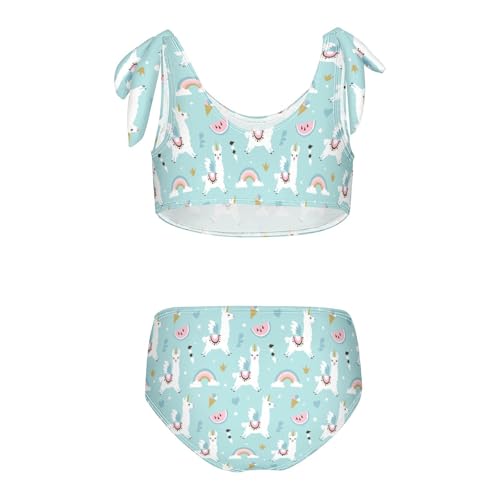 Image of CaTaKu Girls Two Piece Swimsuits Toddler Bathing Suits Bikini Set Summer Beach Swimwear for Girls Size 3-12T