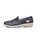 VJH confort Women’s Flat Shoes, Slip-on Round Toe Light Weight Comfort Casual Walking Shoes(Navy,7.5-)
