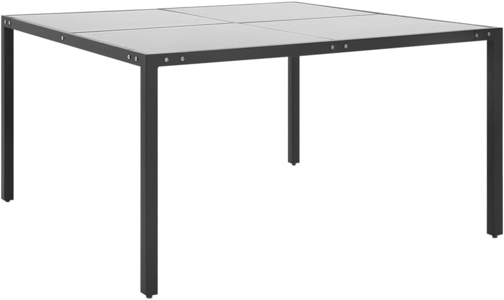 Outdoor Side Table, Patio End Table with Metal Frame, Home Coffee Table for Living Room, Balcony, Patio Dining Table Anthracite 74.8"x35.4"x29.1" Steel