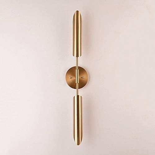 Image of Modern Wall Sconce Light, Sleek Gold Metal Design with Curved Cylindrical Fixtures, 3-Color (Warm, Natural, Cool), Indoor Wall Lamp for Living Room, Bedroom & Office Decoration