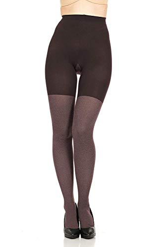 Star Power by SPANX Center-Stage Heathered Shaping Tights 2215 - (Heathered Java/A)3