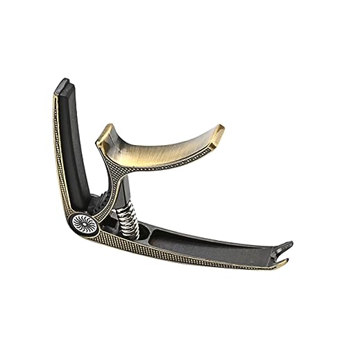 HANABASS Single Handed Guitar Capo High Elastic Spring Tuning Accessory for Acoustic Electric Guitars Durable Pitch Modifier for Beginners Professionals
