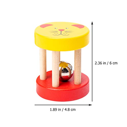 TOYANDONA 2 stks Baby Rammelaar Bell Houten Baby Hand Jingle Bells Speelgoed Montessori Rammelaar Rolling Speelgoed… - Image 3