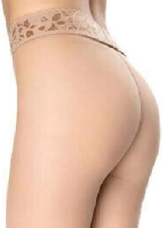 MARILYN Erotic Silk 30 Den Soft Exclusive Luxe Lace Silicone Band European Pantyhose - Image 2