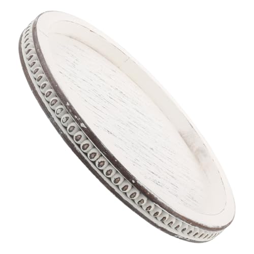 Bandeja circular decorativa beige para guardar joyas con orden 2