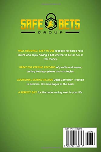 Horse Racing Logbook: Gambling Notebook For The Horse Race Betting Enthusiast. Record Profits, Losses, Systems And Strategies. Ideal Size 6" X 9". 120 Pages. #TOP1