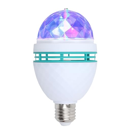 YOOLYER 1 Pack Color Rotating Bulb E26 Party LED Bulbs,Multi