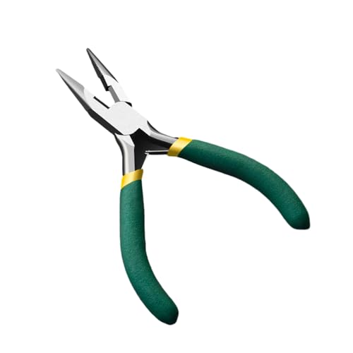 YUOIUX Alicates de punta de aguja, 12,7 cm, 10 puntas diferentes, alicates de punta pequeña de aguja, alicates de punta larga para joyería