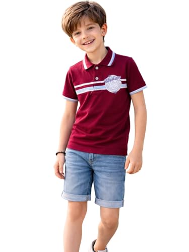 Image of TotzTouch Boys Premium Polo Collar Tshirt Combo with Zipper Closure Color White & Black Age 6 Years to 15 Years