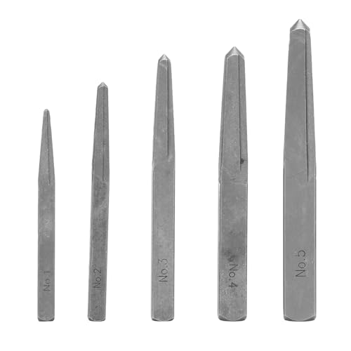 FTVOGUE Extractor de tornillos de 5 piezas para quitar tornillos y pernos de acero al carbono dañados, herramienta cuadrada para electricista doméstico y profesional