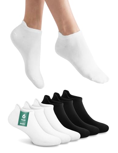 NYME 6 Paar Herren Socken Weiß 47-50 Baumwolle Socken Herrensocken Atmungsaktive Sportsocken & Kurzsocken