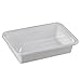 SAFEPRO 38 oz. White Rectangular Microwavable Container with Clear Lid, Lunch Food Box, Plastic Take-Out Containers (Case of 50)