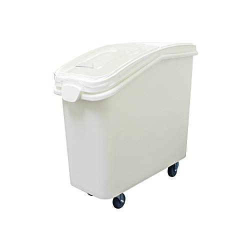 Thunder Group PLIB021C Ingredient Bin, 21 Gallon, 13" x 29-1/4" x 28", Holds 170 lbs. Sugar or 139 lbs. Flour, Clear Sliding lid, Includes Scoop with Built in Hook, 3" Caste image 2