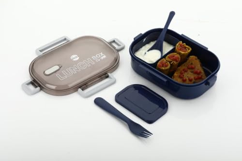 Image of MARKWELL Bpa Free Plastic Lunch Box, Food Grade Tiffin Boxes, Leak Proof Air Tight Dabba,Unbreakable Lid, Snacks Tiffin Box for Kids, Light Weight, Easy Clean(1500ml, Pack of 1, Blue)