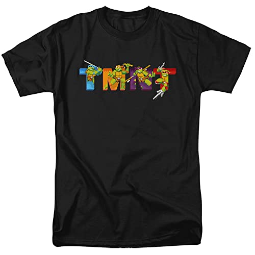 T-shirt TMNT Arcade LOGOVISION noir mixte pour adulte fan de jeux retro